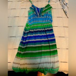 Green and Blue Dress